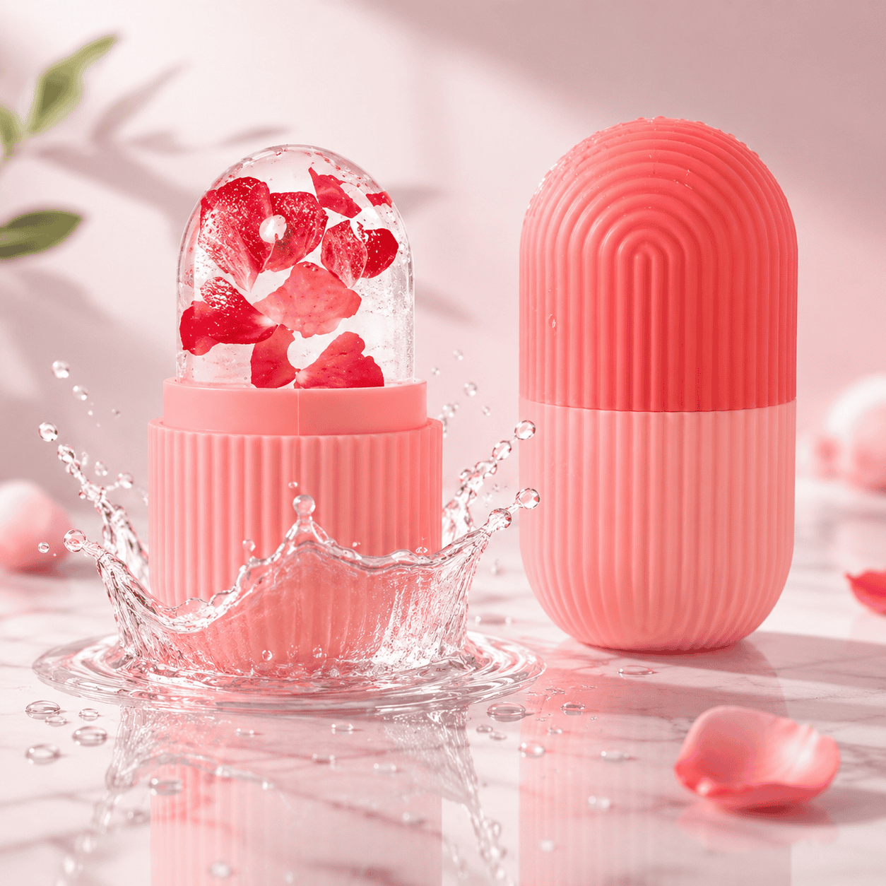 3-in-1 Facial Ice Bath Kit | Foldable Ice Plunge Bowl + Face Roller + Silicone Brush | Home & Travel Skincare Set