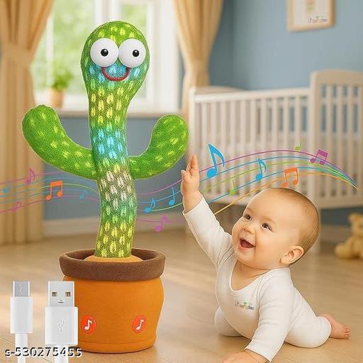 Dancing Cactus Toy Kids Talking Singing Wriggle Children Plush Electronic Toys Baby Voice Recording Repeats What baby Say LED Lights ,Wriggling Electronic Toy for Kids & Toddlers, Gift for Boys & Girls by PACKNSTORE