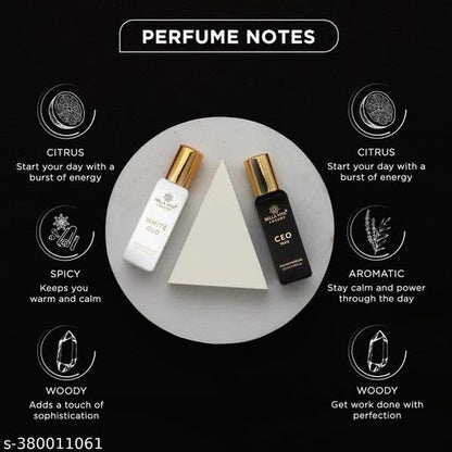 Bella Vita Luxury CEO Man 20 ml + White Oud Unisex 20 ml Perfume Gift Combo Pack for Men and Women (Pack of 2)