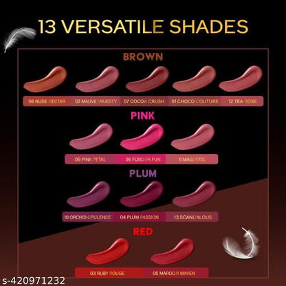FACES CANADA Comfy Matte Wow Liquid Lipstick - Cocoa Crush 07, 3.8ml | One Swipe Application | Highly Pigmented | Comfortable Wear | Glides Smoothly | Long Lasting | Transferproof, Smudgeproof & Waterproof