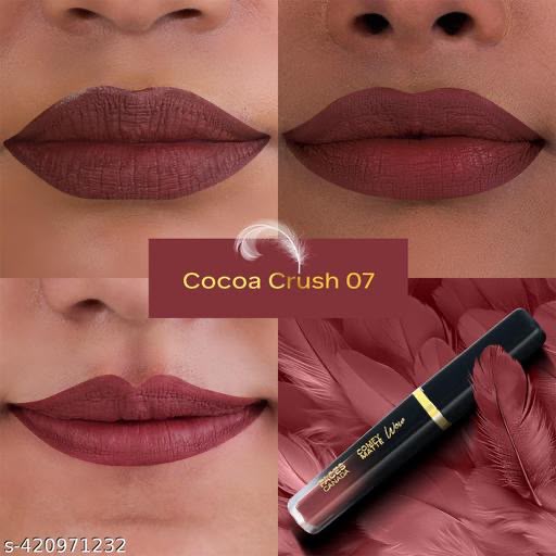 FACES CANADA Comfy Matte Wow Liquid Lipstick - Cocoa Crush 07, 3.8ml | One Swipe Application | Highly Pigmented | Comfortable Wear | Glides Smoothly | Long Lasting | Transferproof, Smudgeproof & Waterproof