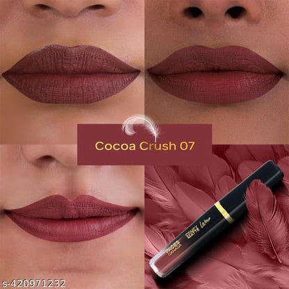 FACES CANADA Comfy Matte Wow Liquid Lipstick - Cocoa Crush 07, 3.8ml | One Swipe Application | Highly Pigmented | Comfortable Wear | Glides Smoothly | Long Lasting | Transferproof, Smudgeproof & Waterproof