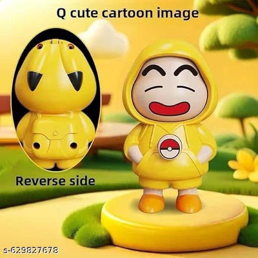 Shinchan Face Changing Keychain Cute Cartoon Key Ring with Three Expressions Anime Gift for Kids & Fans