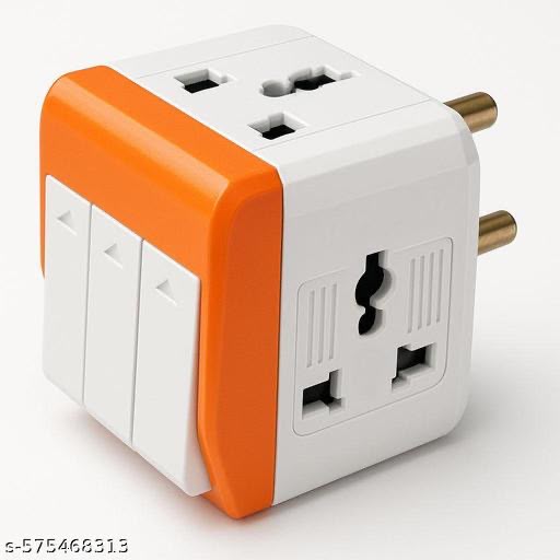 Universal Power Adapter 3 Multi Plug with 3 Individual Switches | Multi Socket Extension | 3-in-1 Power Strip with Surge Protection