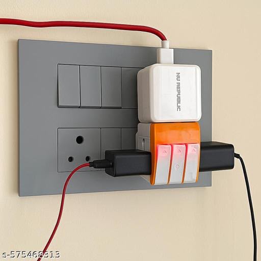Universal Power Adapter 3 Multi Plug with 3 Individual Switches | Multi Socket Extension | 3-in-1 Power Strip with Surge Protection