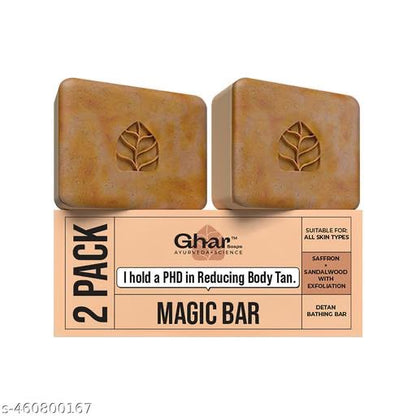Ghar Soaps Magic Soap | With Saffron And Sandalwood | Tan-Reducing Soap For All Skin Types (200 gm)