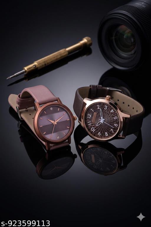 Daily unique leather belt combo watches for girls and women