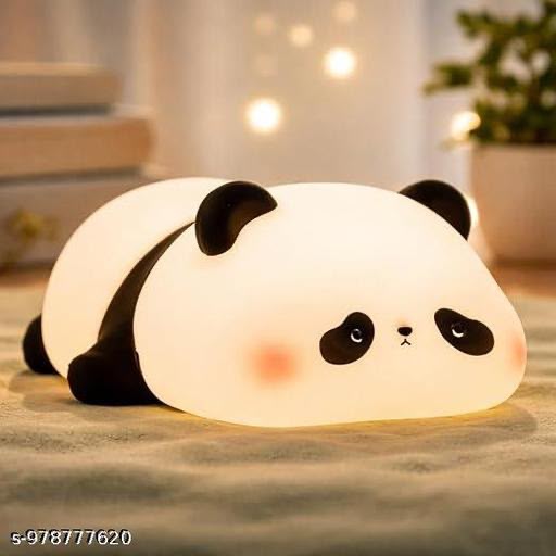 Sleeping Panda LED Night Lamp | Cute Silicone Mood Light | Rechargeable Bedside Lamp for Kids & Bedroom Decor