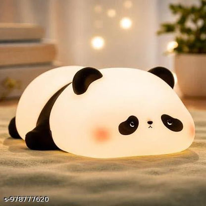 Sleeping Panda LED Night Lamp | Cute Silicone Mood Light | Rechargeable Bedside Lamp for Kids & Bedroom Decor