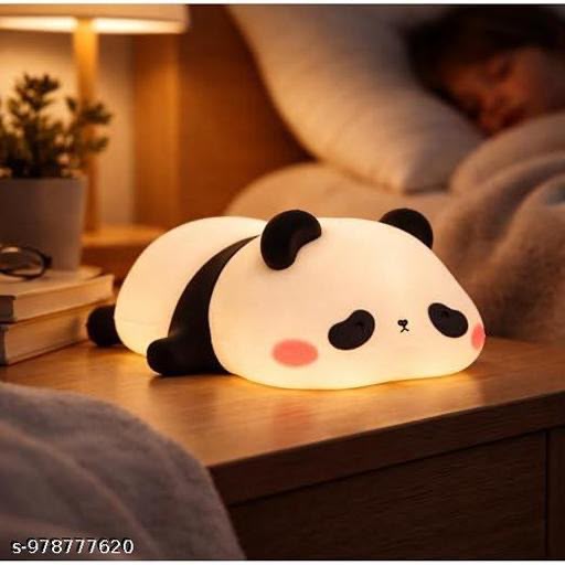 Sleeping Panda LED Night Lamp | Cute Silicone Mood Light | Rechargeable Bedside Lamp for Kids & Bedroom Decor