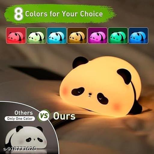 Sleeping Panda LED Night Lamp | Cute Silicone Mood Light | Rechargeable Bedside Lamp for Kids & Bedroom Decor