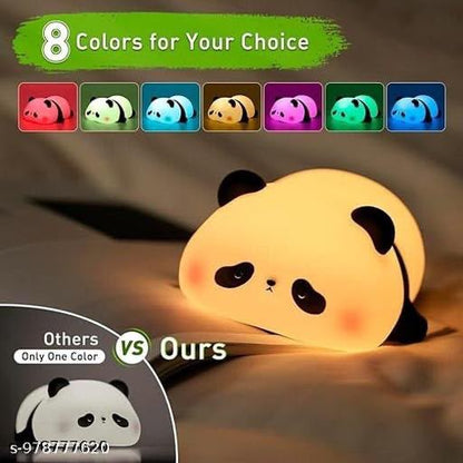 Sleeping Panda LED Night Lamp | Cute Silicone Mood Light | Rechargeable Bedside Lamp for Kids & Bedroom Decor