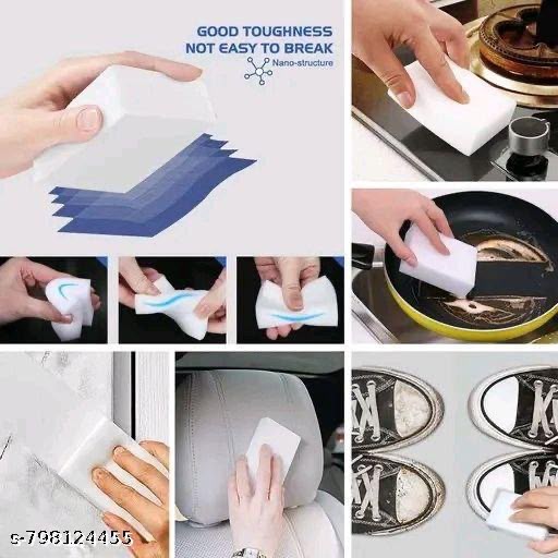 (Pack of 5 ) Melamine Magic Eraser Sponge for Cleaning Walls Kitchen & Bathroom Sneakers | Chemical Free Durable Nano-Tech Multipurpose Magic Sponge | Stain Remover Sponge for Home Use