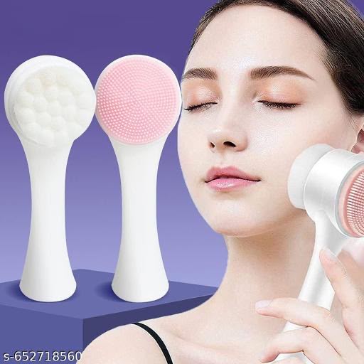Silicone Manual Dual Face Wash Brush for Deep Pore Exfoliator Massager, Scrub Brush for Gentle Exfoliating, Deep Pore Cleansing Use For Man and Women.