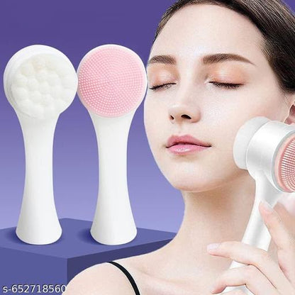 Silicone Manual Dual Face Wash Brush for Deep Pore Exfoliator Massager, Scrub Brush for Gentle Exfoliating, Deep Pore Cleansing Use For Man and Women.