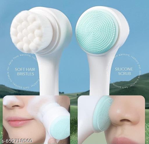 Silicone Manual Dual Face Wash Brush for Deep Pore Exfoliator Massager, Scrub Brush for Gentle Exfoliating, Deep Pore Cleansing Use For Man and Women.