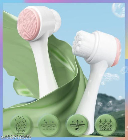 Silicone Manual Dual Face Wash Brush for Deep Pore Exfoliator Massager, Scrub Brush for Gentle Exfoliating, Deep Pore Cleansing Use For Man and Women.