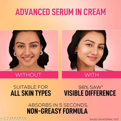 RENEE Everyday Face Bright Serum In Cream, Brighter, Hydrated Skin, Reduces Dark Spots, Even Skin Tone, With Niacinamide, Hyaluronic acid & Glutathione, 50 ml