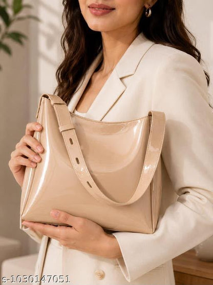 Elegant Women's Patent Leather Hobo Bag | Large Capacity Shoulder Purse | Fashion Handbag