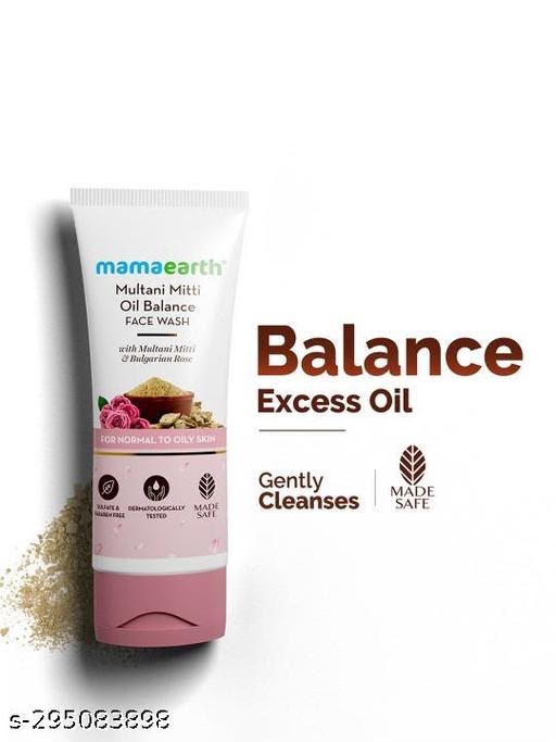Multani Mitti Face Wash with Multani Mitti & Bulgarian Rose For Oil Control & Acne - 100 ml | Suits All Skin Types | Hydrating & Gentle | Paraben-Free | No Silicones | Sulphate-Free