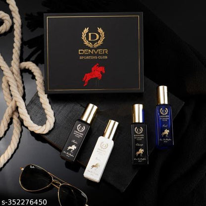 Denver Sporting Club EDP- SRK's Favorite Luxury Gift Pack for Men, 80ml (20ml x 4 Set)
